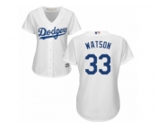 Women Majestic Los Angeles Dodgers #33 Tony Watson Replica White Home Cool Base MLB Jersey