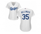 Women's Los Angeles Dodgers #35 Cody Bellinger White Cool Base Jersey