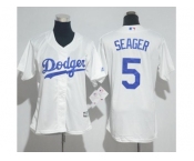 Women's Los Angeles Dodgers #5 Corey Seager White Home Stitched MLB Jersey
