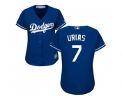 Women's Los Angeles Dodgers #7 Julio Urias Blue Alternate Stitched MLB Jersey