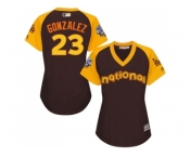 Women's Majestic Los Angeles Dodgers #23 Kirk Gibson Authentic Brown 2016 All-Star National League BP Cool Base MLB Jersey