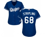 Women's Majestic Los Angeles Dodgers #68 Ross Stripling Authentic Royal Blue Alternate Cool Base MLB Jersey