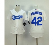 women mlb jerseys los angeles dodgers #42 robinson white