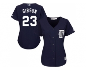 Women's Detroit Tigers #23 Kirk Gibson Navy Blue Alternate Stitched MLB Jersey