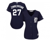Women's Detroit Tigers #27 Jordan Zimmermann Navy Blue Alternate Stitched MLB Jersey