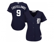 Women's Detroit Tigers #9 Nick Castellanos Navy Blue Alternate Stitched MLB Jersey