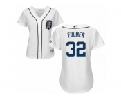 Women's Majestic Detroit Tigers #32 Michael Fulmer Replica White Home Cool Base MLB Jersey