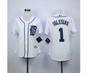 women mlb jerseys detroit tigers #1 iglesias white