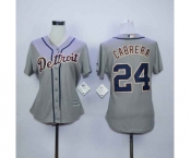 women mlb jerseys detroit tigers #24 cabrera grey