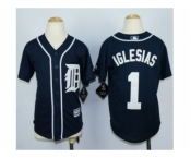 youth mlb jerseys detroit tigers #1 iglesias blue