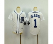 youth mlb jerseys detroit tigers #1 iglesias white