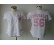 MLB Women Jerseys Chicago White Sox #56 buehrle White[pink strip]