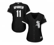 Women's Chicago White Sox #11 Luis Aparicio Black Alternate Stitched MLB Jersey