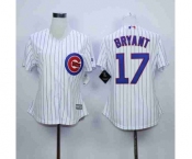 women mlb jerseys chicago cubs #17 bryant white(blue strip)[bryant]