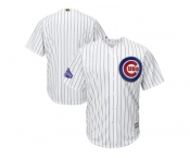 Youth Chicago Cubs Blank White 2017 Gold Program Cool Base Stitched MLB Jersey
