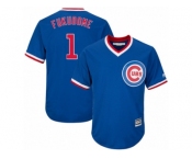 Youth Majestic Chicago Cubs #1 Kosuke Fukudome Authentic Royal Blue Cooperstown Cool Base MLB Jersey