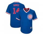 Youth Majestic Chicago Cubs #14 Ernie Banks Authentic Royal Blue Cooperstown Cool Base MLB Jersey
