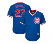 Youth Majestic Chicago Cubs #27 Addison Russell Authentic Royal Blue Cooperstown Cool Base MLB Jersey