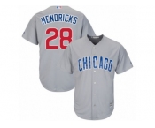 Youth Majestic Chicago Cubs #28 Kyle Hendricks Authentic Grey Road Cool Base MLB Jersey