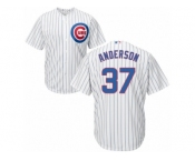 Youth Majestic Chicago Cubs #37 Brett Anderson Authentic White Home Cool Base MLB Jersey
