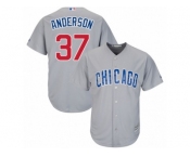 Youth Majestic Chicago Cubs #37 Brett Anderson Replica Grey Road Cool Base MLB Jersey