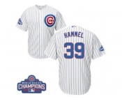 Youth Majestic Chicago Cubs #39 Jason Hammel Authentic White Home 2016 World Series Champions Cool Base MLB Jersey