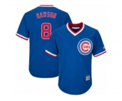 Youth Majestic Chicago Cubs #8 Andre Dawson Authentic Royal Blue Cooperstown Cool Base MLB Jersey