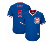 Youth Majestic Chicago Cubs #9 Javier Baez Authentic Royal Blue Cooperstown Cool Base MLB Jersey