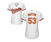 Women's Baltimore Orioles #53 Zach Britton White Home Stitched MLB Jersey