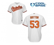 Youth Baltimore Orioles #53 Zach Britton White Cool Base Stitched MLB Jersey