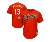 Youth Majestic Baltimore Orioles #13 Manny Machado Authentic Orange 2017 Spring Training Cool Base MLB Jersey