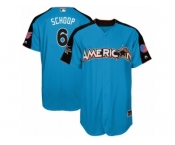 Youth Majestic Baltimore Orioles #6 Jonathan Schoop Replica Blue American League 2017 MLB All-Star MLB Jersey