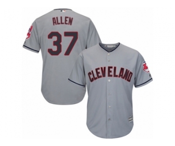 Youth Majestic Cleveland Indians #37 Cody Allen Authentic Grey Road Cool Base MLB Jersey