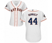 Women's Houston Astros #44 Roy Oswalt Authentic White Home Cool Base 2019 World Series Bound Baseball Jersey
