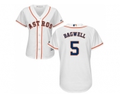 Women's Houston Astros #5 Jeff Bagwell White Home Stitched MLB Jersey