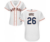 Women's Majestic Houston Astros #26 Anthony Gose Authentic White Home Cool Base MLB Jersey