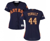 Women's Majestic Houston Astros #44 Roy Oswalt Authentic Navy Blue Alternate 2018 Gold Program Cool Base MLB Jersey