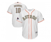 Youth Houston Astros #10 Yuli Gurriel White 2018 Gold Program Cool Base Stitched Baseball Jersey