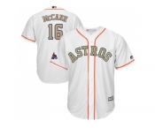 Youth Houston Astros #16 Brian McCann White 2018 Gold Program Cool Base Stitched Baseball Jersey