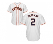 Youth Houston Astros #2 Alex Bregman White Cool Base Stitched MLB Jersey