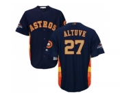 Youth Houston Astros #27 Jose Altuve Navy Blue 2018 Gold Program Cool Base Stitched MLB Jersey