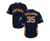 Youth Houston Astros #35 Justin Verlander Navy Blue 2018 Gold Program Cool Base Stitched MLB Jersey