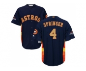 Youth Houston Astros #4 George Springer Navy Blue 2018 Gold Program Cool Base Stitched MLB Jersey