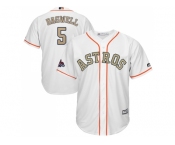Youth Houston Astros #5 Jeff Bagwell White 2018 Gold Program Cool Base Stitched Baseball Jersey