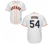 Youth Houston Astros #54 Roberto Osuna Authentic White Home Cool Base Baseball Jersey