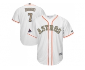 Youth Houston Astros #7 Craig Biggio White 2018 Gold Program Cool Base Stitched Baseball Jersey
