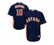 Youth Majestic Houston Astros #10 Yuli Gurriel Replica Navy Blue Alternate Cool Base MLB Jersey