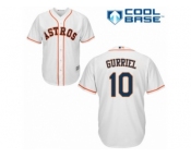 Youth Majestic Houston Astros #10 Yuli Gurriel Replica White Home Cool Base MLB Jersey