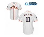 Youth Majestic Houston Astros #11 Evan Gattis Replica White Home 2017 World Series Bound Cool Base MLB Jersey