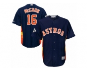 Youth Majestic Houston Astros #16 Brian McCann Replica Navy Blue Alternate 2017 World Series Bound Cool Base MLB Jersey